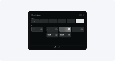 Dotykový panel se Spectoda App